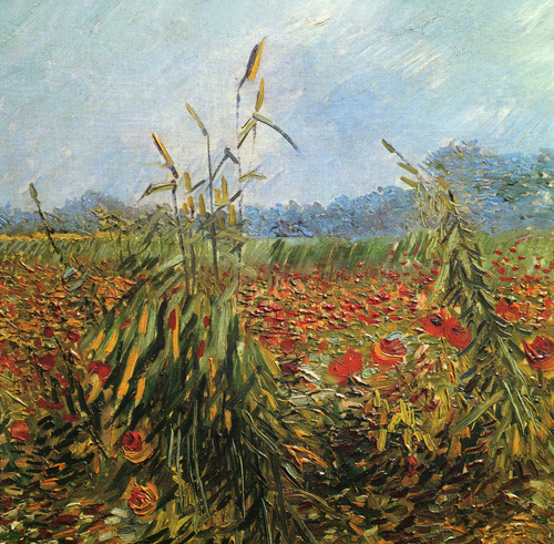 Wheat Field with Poppies - Van Gogh Painting On Canvas